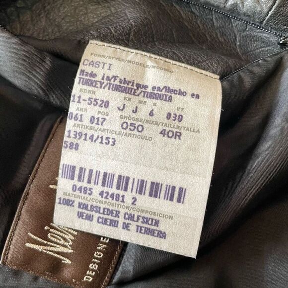 Hugo Boss Alligator Pattern Kalbsledenr Calfskin Leather Men’s 40R Jacket - Picture 9 of 10